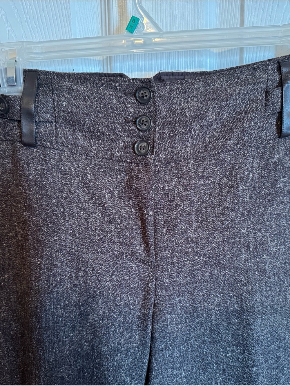 Lane Bryant Gray Wide Leg Button-Front Pants